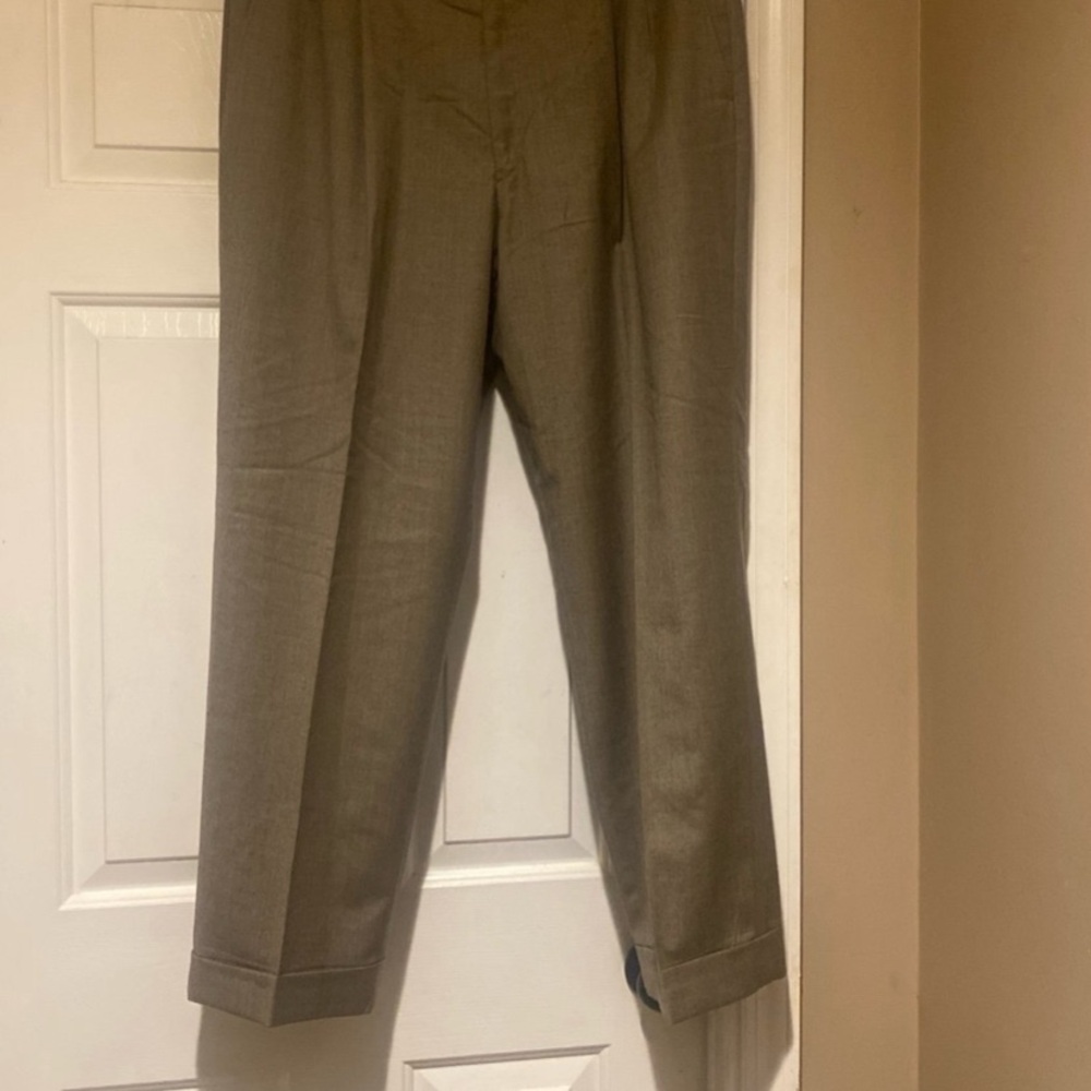Ballin Classic Comfort “EZE” Wool Cashmere Men’s Pleated Dress Pants Size 36